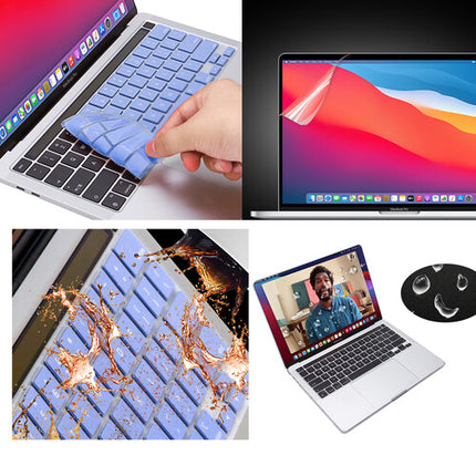 TechProtectus Funda rígida para MacBook Air 13" con cubierta teclado y protector pantalla Serenity Blue