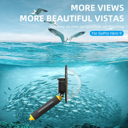 TELESIN 6" Carcasa Domo Subacuático para GoPro HERO con Apertura 180° y Profundidad 30m