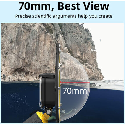 TELESIN 6" Carcasa Domo Subacuático para GoPro HERO con Apertura 180° y Profundidad 30m