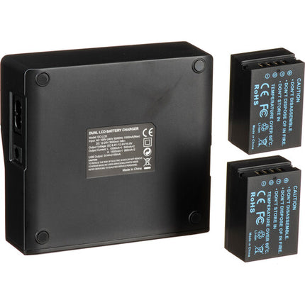 Bescor NPT125 Kit Cargador y 2 Baterías para Cámaras FUJIFILM GFX 50R 50S 100