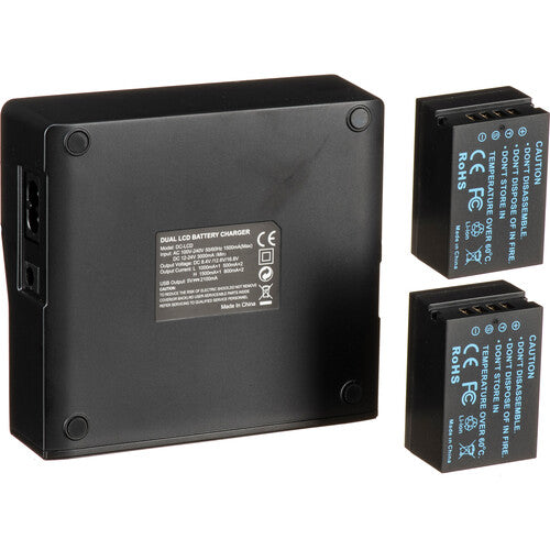 Bescor NPT125 Kit Cargador y 2 Baterías para Cámaras FUJIFILM GFX 50R 50S 100