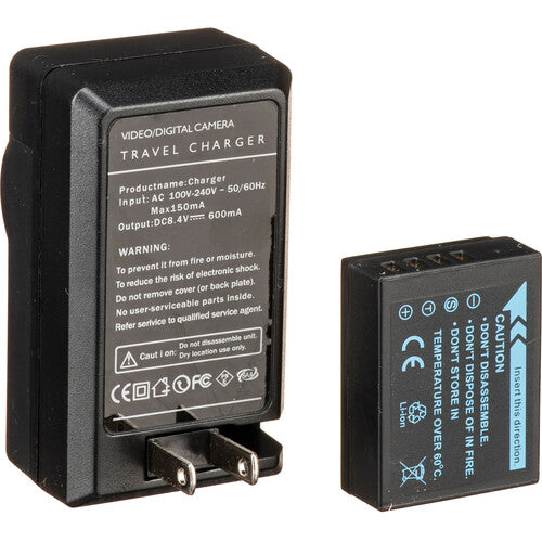 Bescor NPW126S Kit Batería Cargador Adaptador para Cámaras FUJIFILM X-T3 X-T30 X100V