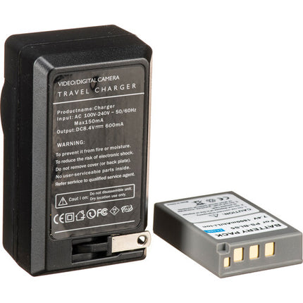 Bescor BLS50 Kit de Acoplamiento Batería Cargador y Adaptadores para Olympus OM-D E-M5 Mark III y E-M10 Mark II III