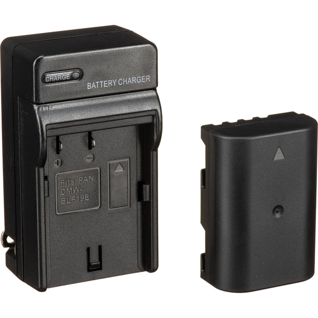 Kit Bescor DMWBLF19 Batería Cargador Adaptador para Panasonic Lumix DC-GH5 DC-GH5S DC-G9