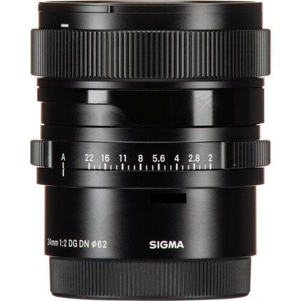 Sigma 24mm f/2 DG DN Lente para Sony E Apertura f/2-22 Distancia Mínima 24mm