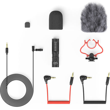 SmallRig Forevala S20 Micrófono On-Camera Shotgun y Lavalier con 3.5mm y Paraviento