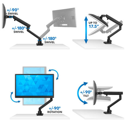 Mount-It! Soporte de Escritorio para Monitor 17-32" Rotación 75 100mm