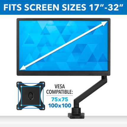 Mount-It! Soporte de Escritorio para Monitor 17-32" Rotación 75 100mm