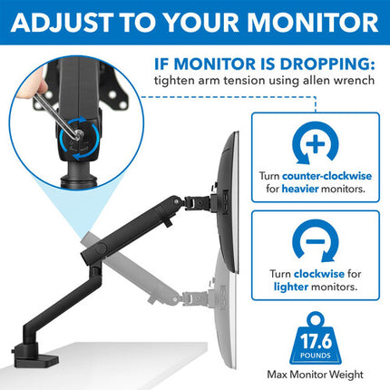 Mount-It! Soporte de escritorio para dos monitores 17 a 32" ajustable