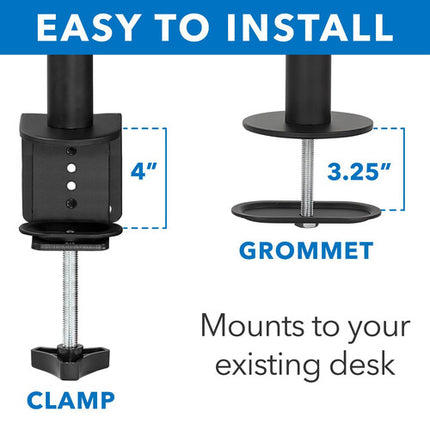 Mount-It! Soporte de Escritorio para Doble Monitor 13-27" Ajustable y Rotativo