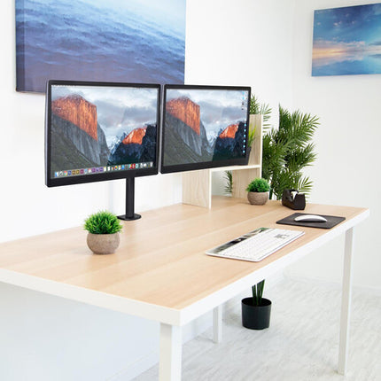 Mount-It! Soporte de Escritorio para Doble Monitor 13-27" Ajustable y Rotativo