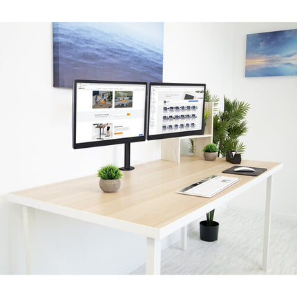 Mount-It! Soporte de Escritorio para Doble Monitor 13-32 Pulgadas Brazo Ajustable y Rotación 360°