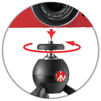 Manfrotto PIXI Mini Trípode de Mesa Negro Altura 5.3 Pulgadas Soporta 1 Kg
