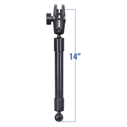 RAM Mounts Tubo Extensor Corto 14" con Brazos de Bola y Doble Socket