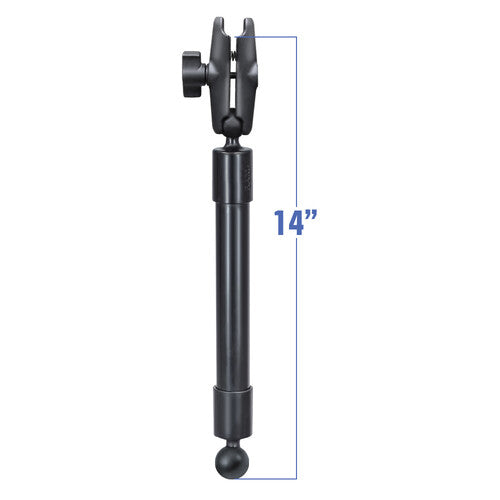 RAM Mounts Tubo Extensor Corto 14" con Brazos de Bola y Doble Socket