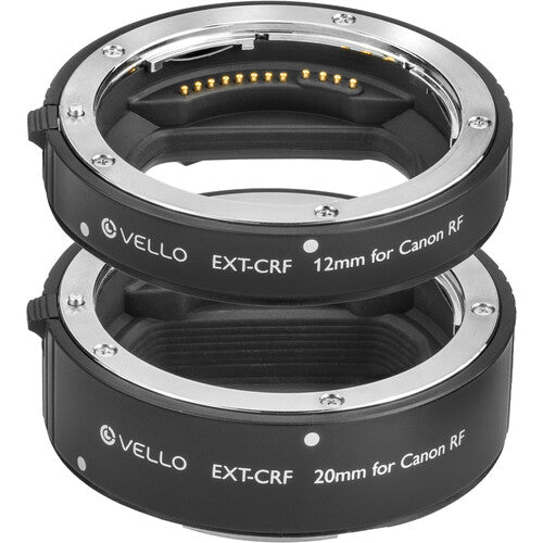 Vello Tubos de Extensión Automáticos para Lentes Canon RF 12 y 20mm Metal