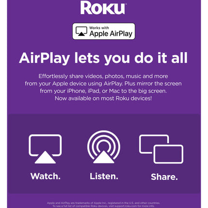 Roku Streaming Stick 4K Dispositivo 4K UHD HDR10 Control Por Voz