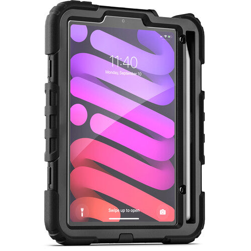 Encased Rugged Shield Funda para iPad mini 6 y 7 Gen con Protector y Correa