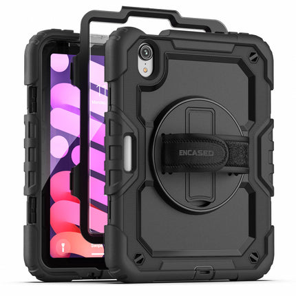 Encased Rugged Shield Funda para iPad mini 6 y 7 Gen con Protector y Correa