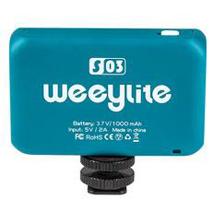 Weeylite S03-B Luz de Relleno LED RGB Compacta Azul 2800-6800K 1000mAh