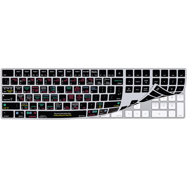 KB Covers Ableton Live Funda Teclado Apple Magic con Números Silicona Antideslizante