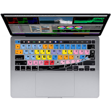 KB Covers funda de teclado para MacBook Pro 13 y 16 pulgadas con iconos codificados para Avid Media Composer