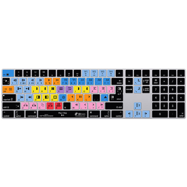 KB Covers Avid Media Composer Funda Teclado para Apple Magic Keyboard con Numpad Silicona Fácil Limpieza