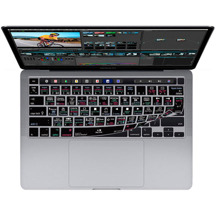KB Covers Davinci Resolve Funda de Teclado para MacBook Pro 13" y 16" Silicona Color-Codificada
