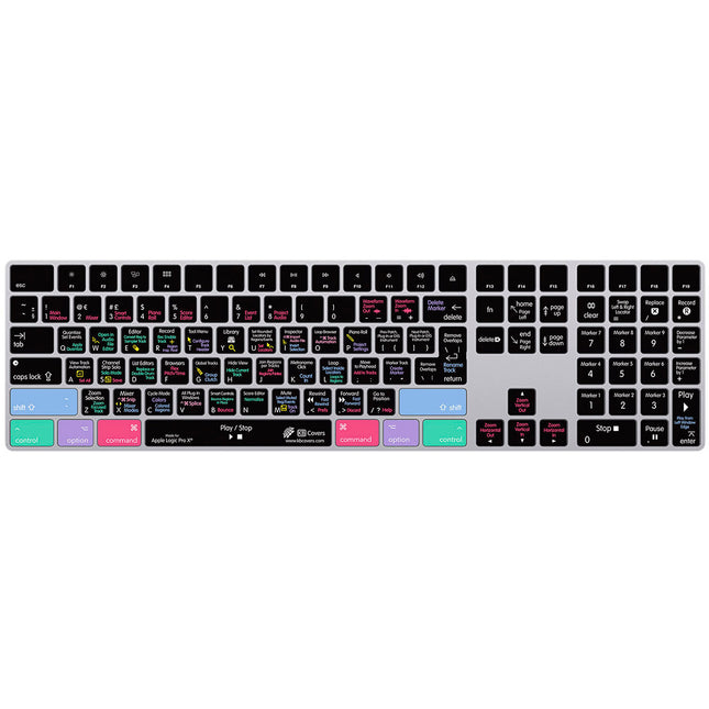 KB Covers Logic Pro Funda Teclado Apple Magic con Teclado Numérico 2016 Silicona Fácil Limpieza Ajuste Preciso