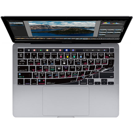 KB Covers Funda de Teclado Lightroom Classic para MacBook Pro 13 y 16 Pulgadas Silicona Cubre Atajos de Color