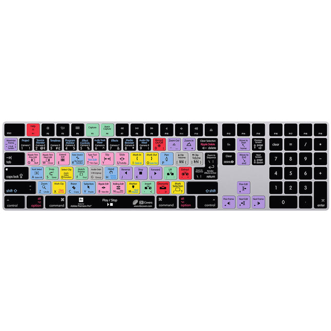 KB Covers Premiere Pro Funda de Teclado para Apple Magic Keyboard con Teclado Numérico 2016 en Adelante Silicona Color Código