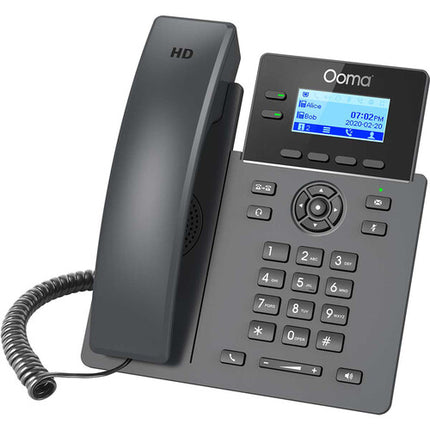 Ooma 2602 Teléfono IP de Escritorio 2 Líneas Pantalla 2.2 Pulgadas PoE