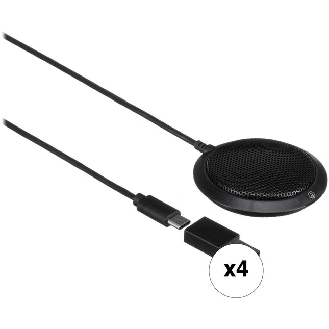 Audio-Technica ATR4697-USB Micrófono Condensador Omnidireccional 4-Pack USB-C Bus-Powered