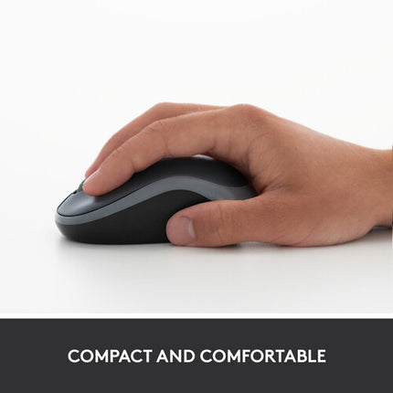 Logitech M185 Ratón Inalámbrico Gris Swift USB 2.4GHz 12 Meses batería