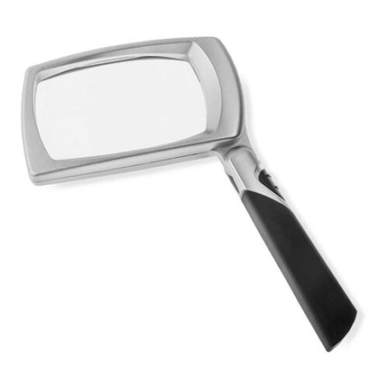Carson Lupa Rectangular Plegable con Luz LED 2.5x  y Mango Compacto