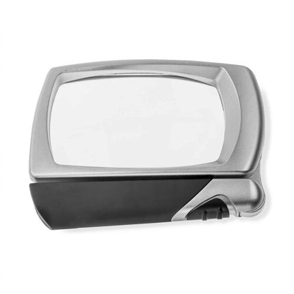 Carson Lupa Rectangular Plegable con Luz LED 2.5x  y Mango Compacto