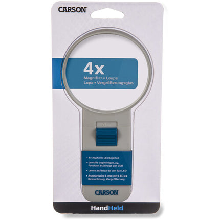 Carson Illuminated Lupa de Mano Asférica LED 3 Pulgadas Ligera