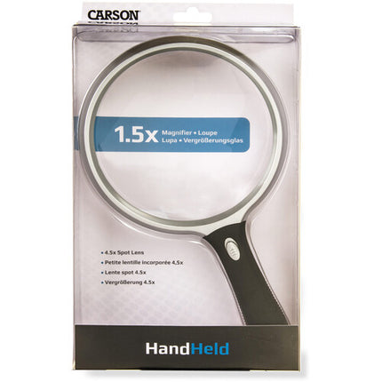 Carson Lupa de Mano Sobredimensionada 5 Pulgadas LED 1.5x y 4.5x