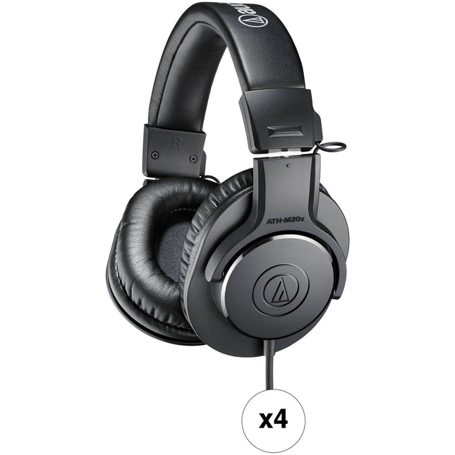 Audio-Technica ATH-M20x Auriculares Cerrados 40mm 15Hz-20kHz 4 Pack Negro