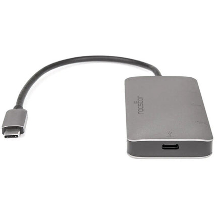 Rocstor Premium Hub USB Tipo C a USB Tipo A 4 Puertos 100W PD 3 USB A