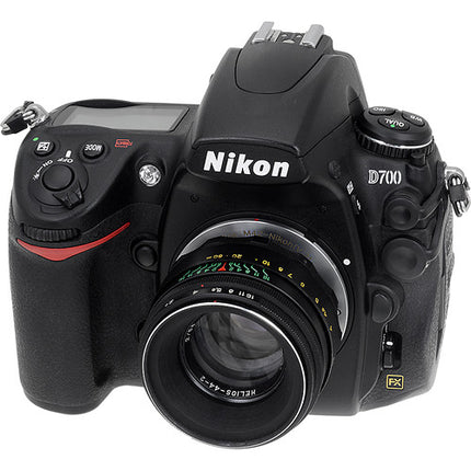 FotodioX Adaptador de Montura de Objetivo M42 a Nikon F con Brida y Aluminio Anodizado