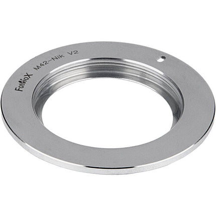 FotodioX Adaptador de Montura de Objetivo M42 a Nikon F con Brida y Aluminio Anodizado