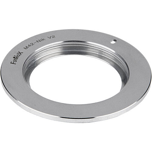 FotodioX Adaptador de Montura de Objetivo M42 a Nikon F con Brida y Aluminio Anodizado