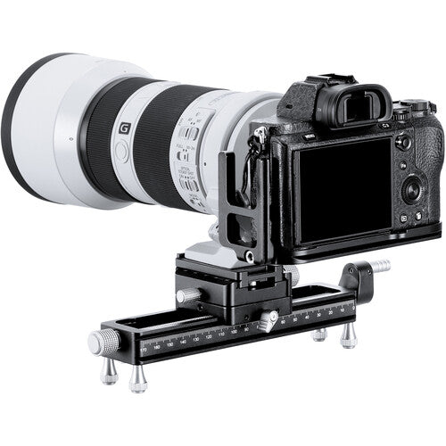 Leofoto MP-180S Riel de Enfoque Macro con Sistema QR Giratorio 7.1" 17.6 lb 6.7" de desplazamiento