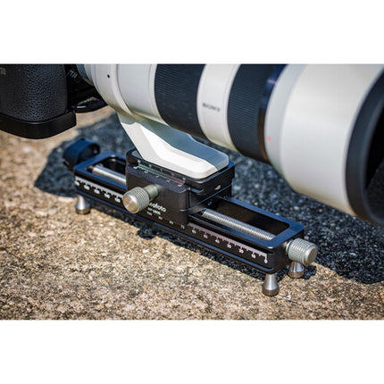 Leofoto MP-180S Riel de Enfoque Macro con Sistema QR Giratorio 7.1" 17.6 lb 6.7" de desplazamiento