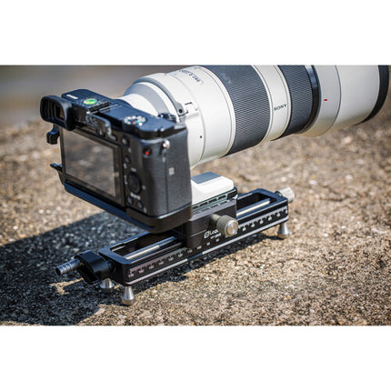 Leofoto MP-180S Riel de Enfoque Macro con Sistema QR Giratorio 7.1" 17.6 lb 6.7" de desplazamiento