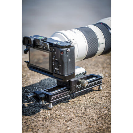 Leofoto MP-180S Riel de Enfoque Macro con Sistema QR Giratorio 7.1" 17.6 lb 6.7" de desplazamiento