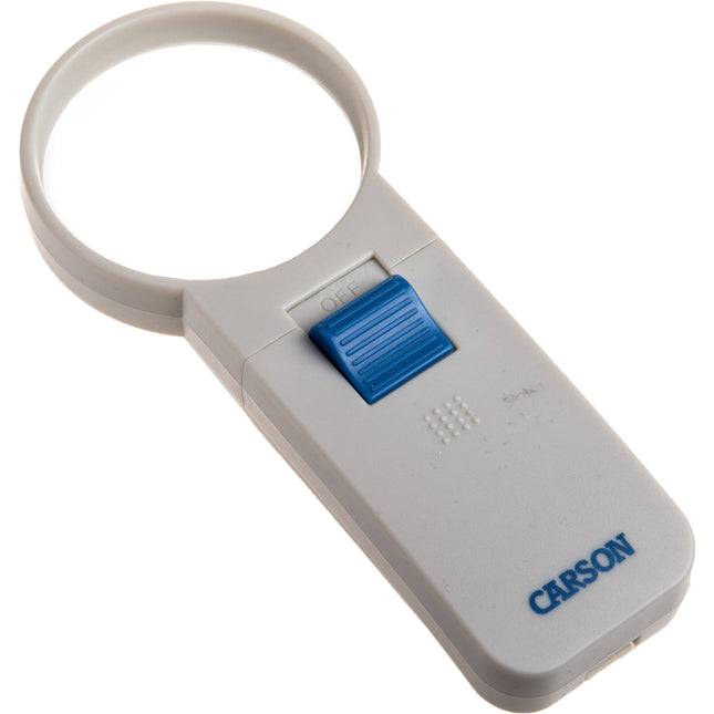 Carson Lupa Iluminada de Mano 5x 2.5 Pulg Asférica LED con Claridad Mejorada