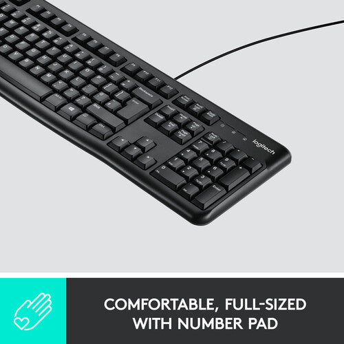 Teclado USB Logitech K120 Resistente a Derrames Compatible Windows Linux