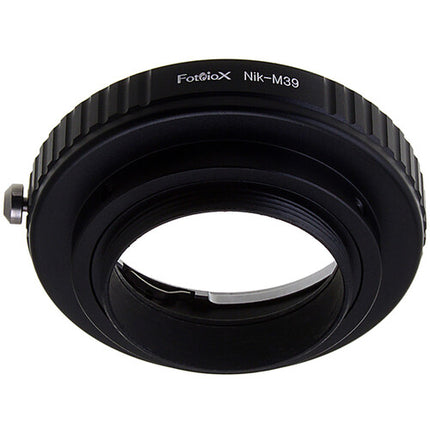 FotodioX Adaptador Montura para Lente Nikon F a Cámara M39 con Enfoque Infinito y Mecanismo de Bloqueo